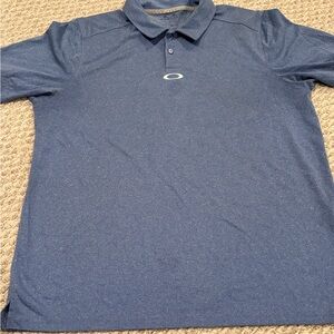 Oakley Men's Large Blue Polo Short Sleeve Golf Shirt